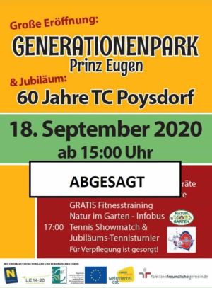 Plakat Eröffnung Generationenpark