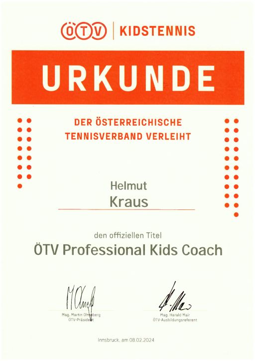 Urkunde Kids Coach